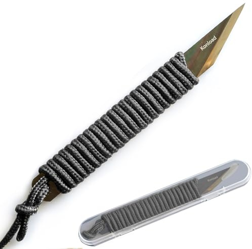 Konload Kiridashi Knife Right Hand for Woodworking, Marking, Scribing, Carving, Whittling, Professional Handmade Kiridashi Knife-Black