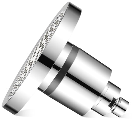 High Pressure Filtered Shower Head for Hard Water - Silver Showerhead with Built-in Filters for Cleaner Water Enhanced Performance & Spa-Like Experience