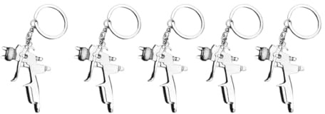 LALADEFIEE Llaveros Creativos de Pistola de Agua 5 Piezas Llaveros Pequeños de Aleación de Zinc Colgantes Decorativos para Llaves Mochilas y Bolsos Obsequio Práctico para Hombres y