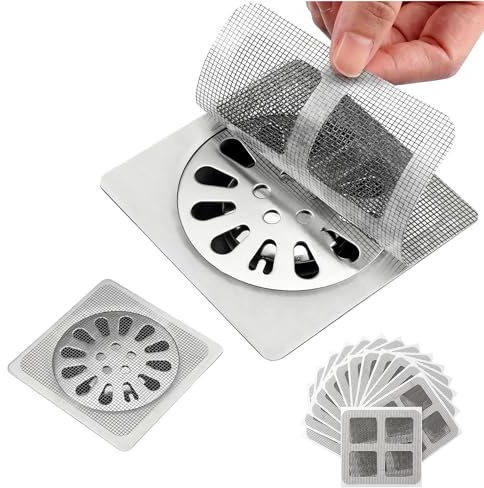 Shower Drain Hair Catcher, 100 Pack Premium Disposable Shower Hair Catcher; Waterproof Mesh Drain Cover For Shower, Bathtub, Bathroom, Easy Peel & Stick Hair Stopper For Human