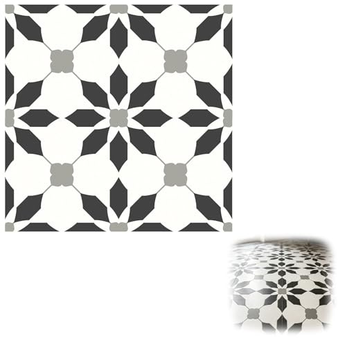 Vauki 20 adesivi per piastrelle, 20 x 20 cm, adesivi per piastrelle autoadesive, in vinile, impermeabili, rimovibili per piastrelle per bagno, cucina e pareti