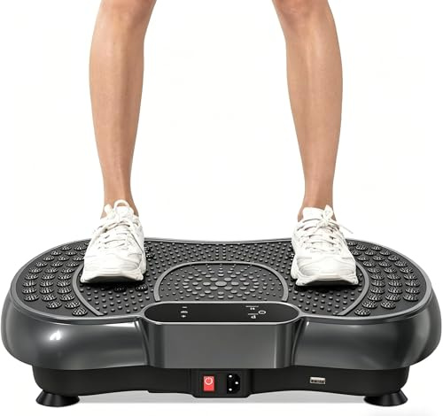 Plateforme vibrante pour la Perte de Poids, 99 Niveaux d'intensité réglables, 5 programmes prédéfinis, combinant remodelage corporel et Massage à Domicile