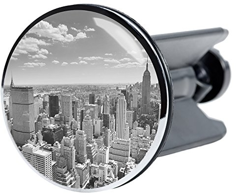 Sanilo Waschbeckenstöpsel Skyline New York, schöner Stöpsel für das Waschbecken, universal mit Motiv