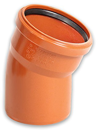 Gebr. Ostend. Kunststoffe GmbH KG-Bogen 15° DN 160 PVC-U Kanalsystem orangebraun RAL 8023