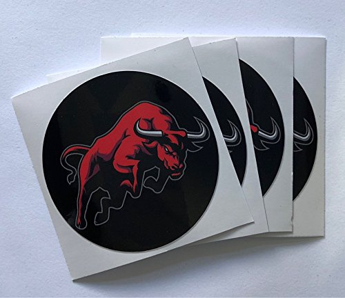 4X Nabendeckel Folie 55mm Red