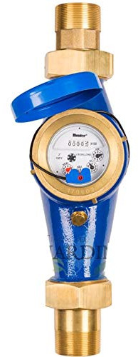 Wasserzähler für Hydrawise-Programmierer, Außengewinde 1 Zoll, inkl. Impulssender alle 10 Liter, DN 25 mm, Wasserzähler zum Ablesen des Wasserverbrauchs.