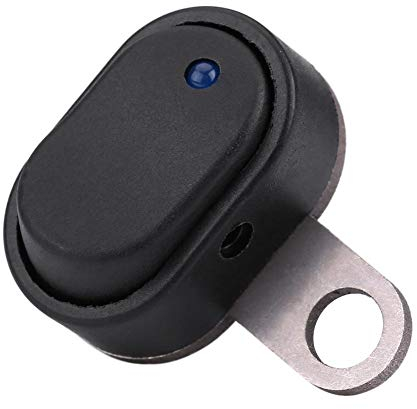 Akozon Interruttore Moto, 12V Interruttore Manubrio Moto Scooter Faro a LED Impermeabile Universale Interruttore di Accensione e Spegnimento dei Fari con Indicatore Blu(Tipo D)