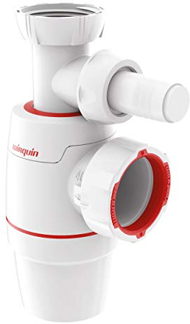 Wirquin Sink Connection D40 Neo 30722149 Drain Fitting with Washing Machine Diameter 40 cm, White, Néo