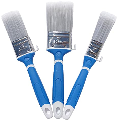 TubeRoo Lasurpinsel Set, Pinsel 25 38 50 mm, Profi Flachpinsel Lackierpinsel Lackpinsel Malerpinsel Farbpinsel für Lasur Lack Öl Wand-Farbe Acryl Holz Metall