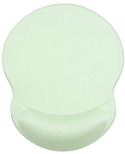 ITNRSIIET Mouse Pad, Ergonomic Mouse Pad with Gel Wrist Rest Support, Gaming Mouse Pad with Lycra Cloth, Non-Slip PU Base for Computer, Laptop, PC, Home, Office and Travel, Light Green