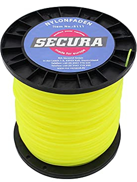 SECURA 400m Freischneider Faden 2,4 mm für Rasentrimmer Motorsense Kantenschneider | Mähfaden 2,4mm rund | Rasentrimmer Schnur Ersatzfaden Trimmerfaden Nylonfaden