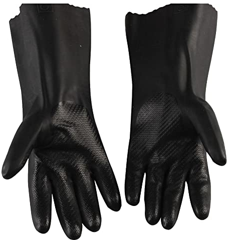Household Cleaning Gloves, Rubber Dishwashing Gloves, Safety Protection Gloves, Thick, Long Sleeves, Kitchen Cleaning, 1 Pair (Size : XL)