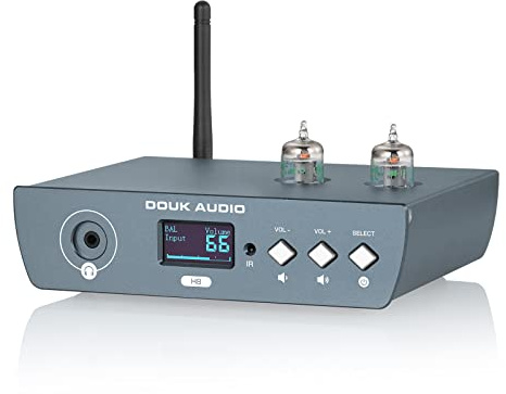 Douk Audio HiFi Tube Bluetooth Preamp Receiver Balanced XLR/RCA Pre-Amplifier Headphone Amp (H8)
