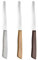 cosedacasa Coltello da tavola set 12 manico effetto legno lama acciaio inox seghettata per bar pub ristoranti tavola casa-beige