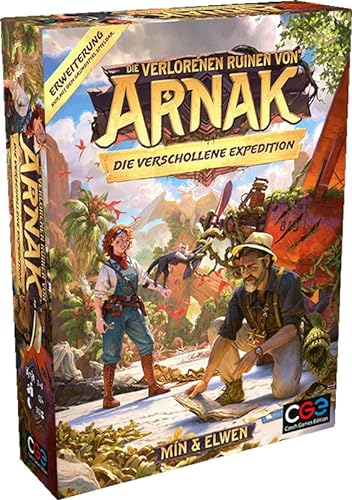 Czech Games Edition CGE Verlorenen Ruinen von Arnak: Die verschollene Expedition - Brettspiel-Erweiterung mit neuem Spielmaterial - Kennerspiel mit besonderer Spielmechanik - Deutsch - 1-4 Spieler