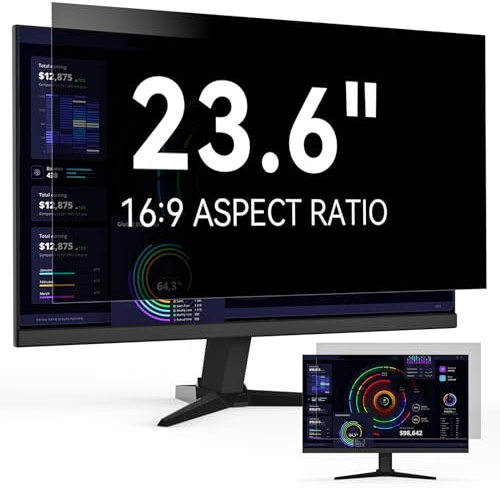 Filtre Confidentialité 23.6 Pouces 16:9 Computer Amovible Protection Ecran | Privacy Screen Anti-Lumière Bleu Anti Espion Anti-Reflet Film pour PC & Moniteur 23.6 Compatible avec HP/Dell/Acer/Lenovo