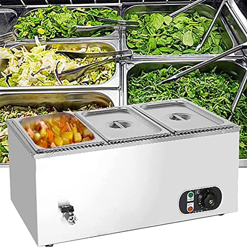 WEITOL Server per Buffet Elettrico Scaldavivande Commerciale Server per Buffet Riscaldamento per Alimenti, Buffet Professionale in Acciaio Inossidabile da 1500 W, con Controllo della Temperatura e