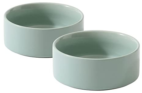 Havniva Cat Bowls Set of Two, 6.1” Ceramic Cat Food Bowls, Cat Water Bowl