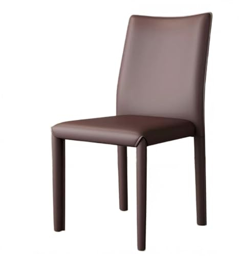 Aimeryup Tisch-/Esszimmerstuhl, Hocker, stapelbar mit Rückenlehne, Kunstlederkissen, Sitz, Metallrahmen, 43,5 x 46 x 88 cm (Größe: 43,5 x 46 x 88 cm, Farbe: A)