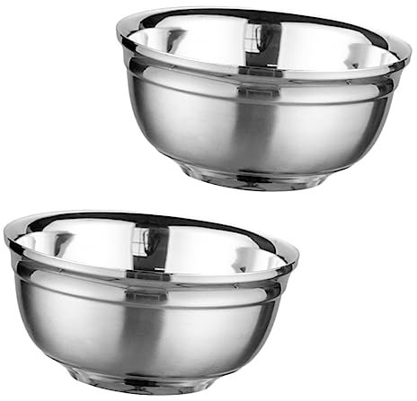 Hoement 4pezzi Ciotole Isolanti Inossidabile Set Per Pasta e Resistente e Facile Per e