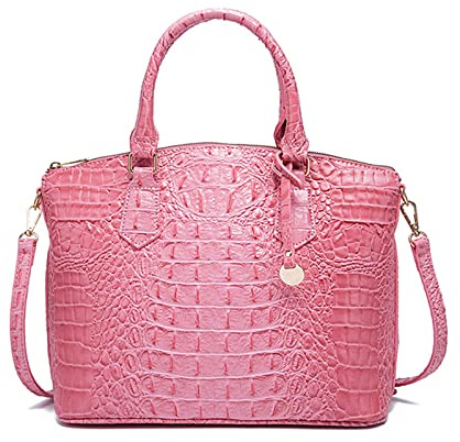 NICOLE & DORIS Sac à Main Femme Crocodile Sac Bandoulière Cuir Verni Sac Fourre Tout Mode Sac D'épaule Elégante Sac Rétro pour Le Travail Shopping Voyage
