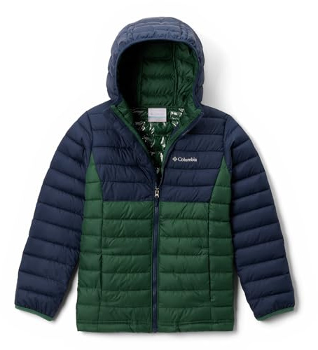Columbia Powder Lite 2 Quiltad jacka med huva för pojkar (1-pack)