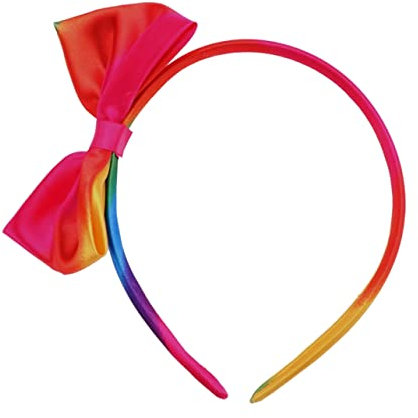 Healeved Lot de 2 bandeaux arc-en-ciel pour filles, bandeau avec nœud, coiffure polyvalente pour les anniversaires, les fêtes prénatales, les accessoires de cabine photo, les fêtes costumées et le