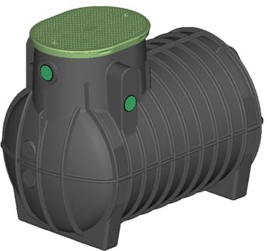 FLORANTIA Sammelgrube 2000 Liter Aqua-Waste | mit doppelwandig isoliertem Deckel | Zisterne für Abwasser und Silage