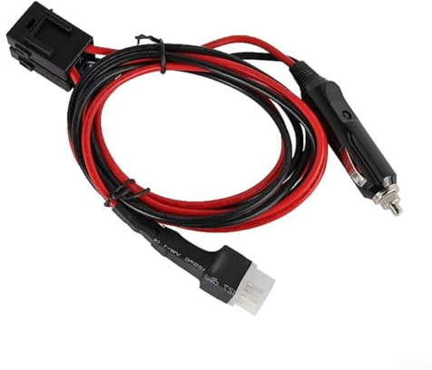 1 5m 30A fuse shortwave power cord for Yaesu radios FT857D FT897D IC725A, ABS material, Bakelite socket, designed for car power supply and radio host connection