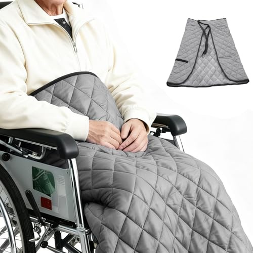 BUERPINKING Manta para Silla de Ruedas, Manta de Invierno Resistente al Viento para Silla de Ruedas, Manta para Piernas y Rodillas para Adultos, Manta para Silla de Ruedas de Invierno para Usuarios de