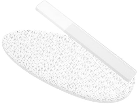 SHERCHPRY 2 Stück Nano Glas Fußfeile mit Tropfklebender Beschichtung 9cm Maniküre Glasnagelfeile Wasserfest für Trockene und Feuchte Hornhaut und Nagelpflege Tragbar für Reisen