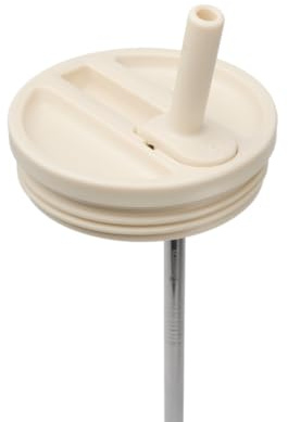 QWETCH Bouchon Étanche avec Paille Rabattable – Compatible Travel Cup Couvercle Hermétique pour Tumbler Isotherme – Accessoire Gourde Inox – Anti‑Fuite & Hydratation Facile - Sable