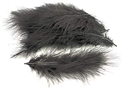 Creativery Marabufedern ca. 20 Stück, 12-17cm (schwarz 030) // Dekofedern Bastelfedern Marabu Federn Schmuckfedern