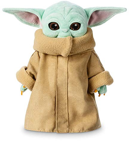 Disney Store tygdocka Grogu, Star Wars: The Mandalorian, 25 cm/9 tum, mjukisdjur med klassisk plagg och broderad mimimic, lämplig för alla åldrar