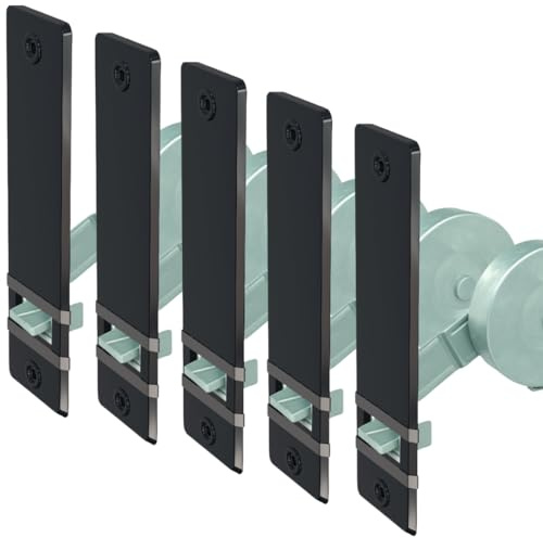 markiso® 5 Stück Rolladen Gurtwickler unterputz Farbe Anthrazit, Rollladen Aufwickler Lochabstand 160mm für Maxigurte bis 23mm, Einlassgurtwickler inkl. 10 Abdeckungen