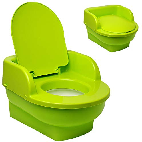 alles-meine.de GmbH Kindertoilette - Töpfchen/Nachttopf/Babytopf - mit Deckel - grün - apfelgrün - Bieco - groß - Reisetoilette - Babytöpfchen/Kindertopf/Lerntöpfchen - T..