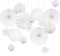 Himeland Pompom Papier de Soie,Lampion Papier, Boules Papier Alvéolée,Ventilateur Papier pour Décoration Mariage Anniversaire Fête Baby Shower Communion Baptême Maison, Lot de 15 Blanche