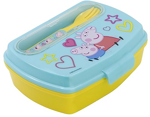 Stor SANDWICHERA RECTANGULAR CON CUBIERTOS PEPPA PIG CORE 2022