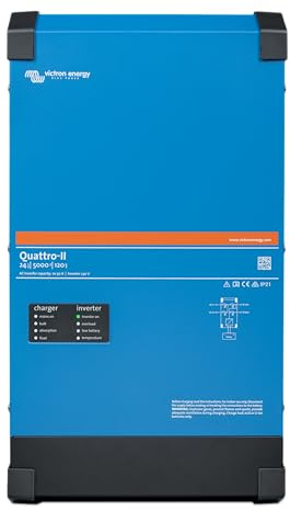 Victron Energy Quattro-II 5000VA 24-Volt 230V Reiner Sinus-Wechselrichter 120 Ampere Batterie-Ladegerät
