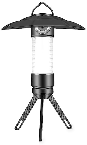 Campinglampe, USB LED Camping Lampen Aufladbar mit 5 Modi , Outdoor Camping Lampe Batteriebetrieben mit Lampenschirm mit Stativ, Camping Laterne Wasserdicht für Wandern，Stromausfall，Notfall