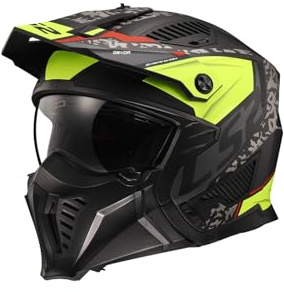 LS2 Unisex Of606 Motorcycle Helmet OF606 Drifter - Devor - Silver Titanium Red - Open Faced with Removable Mask Motorbike Helmet (2XL) (63-64cm)
