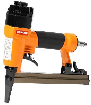 UPWOOD 7116LN Air-Powered Staple Gun, 22 Gauge Pneumatic Oil-Free Upholstery Stapler, Top Exhaust for Woodworking, Professional and DIY Projects