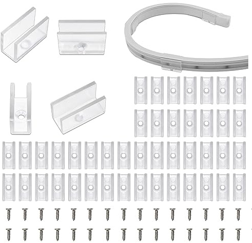 Lucienstar LED Streifenlicht Clips - 100 Stück Neon Streifen Halterung, Schnell Montagehalterung Befestigungsclips für 6x12mm, Led Streifen Halterung für DIY