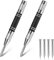 Automatic Center Punch,2 Pack Heavy Duty Spring Loaded Center Punch,Heavy Duty Automatic Center Punch,Adjustable Tension Center Punch Tool with Two Replacement Tips,for Metal,Glass,Wood,DIY