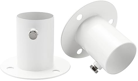 Poolleiterhalterungen aus Edelstahl, Deckflansche, für oberirdische Poolleiter, 3,8 cm, auch für Handläufe, Schrankstangenflansch (2 Stück)