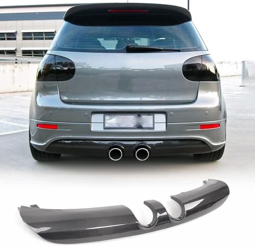 JCING Carbon Fiber Heckstoßstange Diffusor für Volkswagen VW Golf V MK5 R32 2005–2009 Custom Lower Bumper Lip Spoiler Body Kit