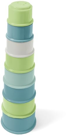 Wader 43300 - Replay Stapelbecher, 8-teiliger Stapelturm aus recyceltem Kunststoff, ab 1 Jahr