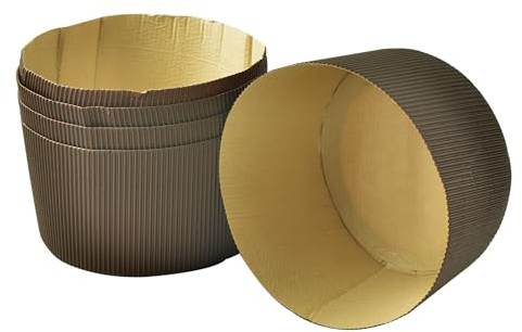 patisse, 01856, 5 Caissettes à Panettone, Ø 16 Cm x H 10,8 Cm, Papier, Marron