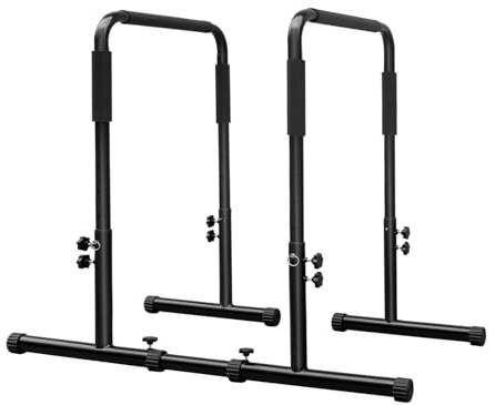 Athfiner Dip Bar Adjustable Dip Stand Station for Home Fitness Workout Calisthenics Exercise Pull Up Stand Portable Parallel Bar
