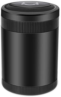 Cenicero de coche, mini cubo de basura portátil desmontable, sensor inteligente con luz LED y tapa para coche